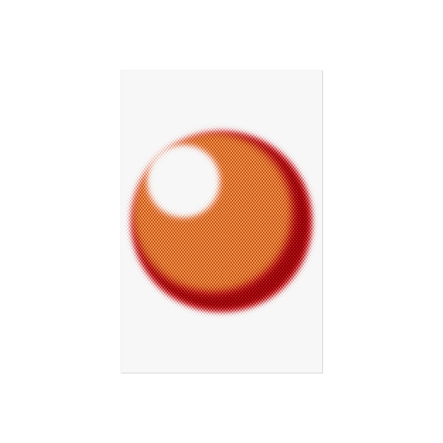 Orange Ball Minimalist Wall Art