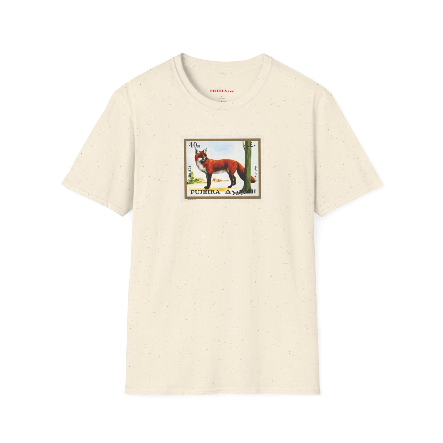 Vintage Fox Stamp T-Shirt – Retro Fujeira Wildlife Graphic Tee