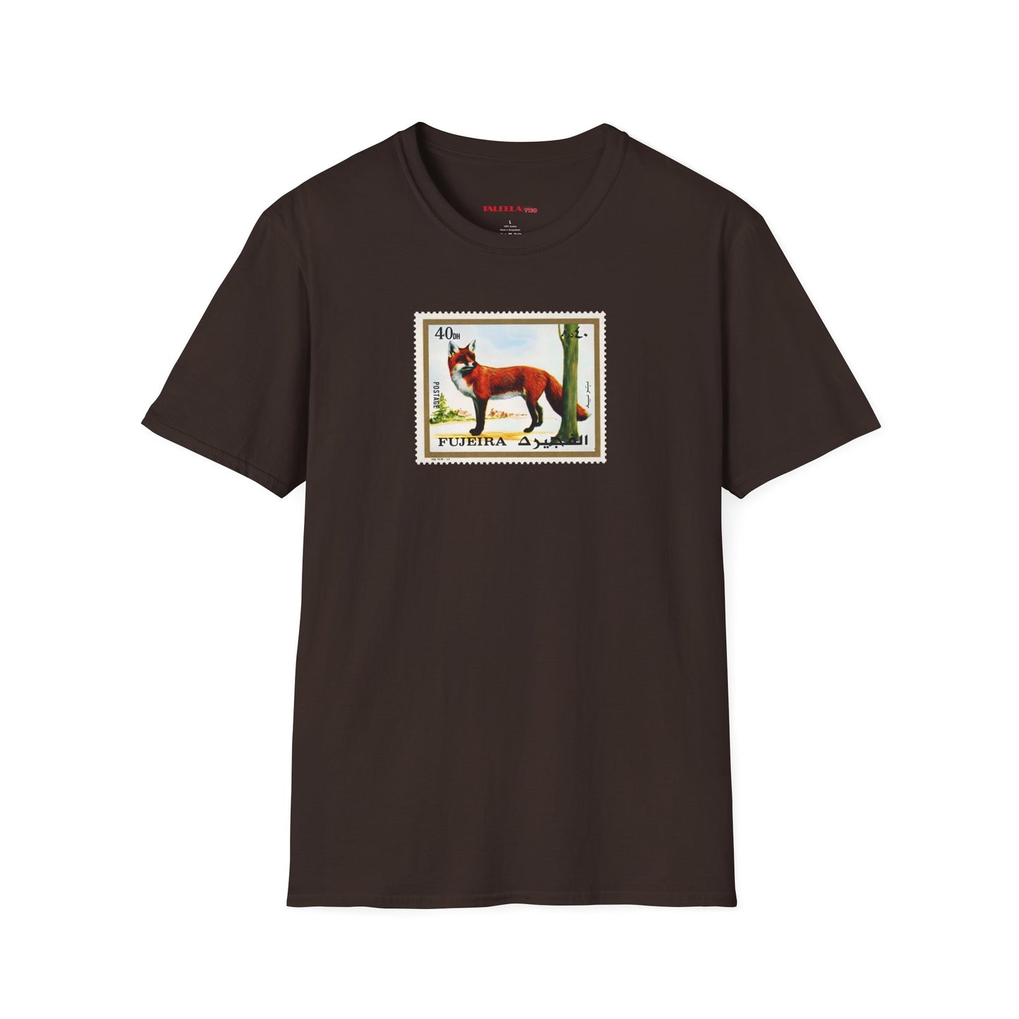 Vintage Fox Stamp T-Shirt – Retro Fujeira Wildlife Graphic Tee