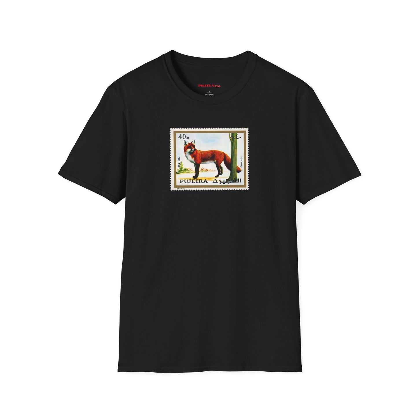 Vintage Fox Stamp T-Shirt – Retro Fujeira Wildlife Graphic Tee
